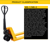 La Chine fabrication 5ton main transpalette chariot élévateur à fourche alimenté par WB-WB2 outils de levage