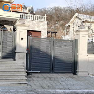 <span class=keywords><strong>Portail</strong></span> battant électrique automatique industriel Qigong pour villas, en alliage d'aluminium, décorations pour la maison, <span class=keywords><strong>gris</strong></span> - Product Image 3