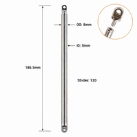 Actionneur linéaire tubulaire 5V CC à balais, course de 120 mm, 20N, autobloquant, moteur à micro-tige de 8 mm, IP56, acier inoxydable, pour serrure intelligente