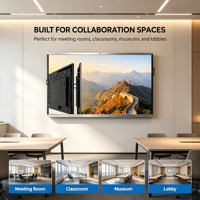 Tableau blanc interactif intelligent à écran plat tactile infrarouge anti-reflet en verre trempé de 55 pouces avec caméra de suivi IA 48MP