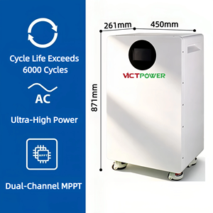 Sistema de Almacenamiento de Energía para el Hogar Victpower, Unidad Blanca Montada en Rack con Ruedas - Product Image 3
