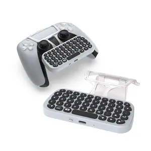 DOBE TP5-0556 PS5-Controller Bluetooth Wireless-Tastatur mit Hintergrund beleuchtung PS5-externe Tastatur für SONY mit Clip für Voice-Chat