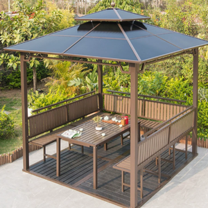 Gazebo Solar de Lujo Económico, Marco de Aluminio con Recubrimiento en Polvo, Techo Metálico, Parasol <span class=keywords><strong>para</strong></span> <span class=keywords><strong>Terraza</strong></span> Exterior - Product Image 4