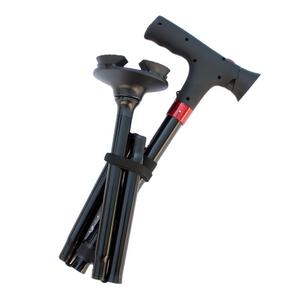 Bastón plegable de aleación de aluminio con luces, puntas de goma antideslizantes para personas mayores, bastón de senderismo portátil y plegable - Product Image 4