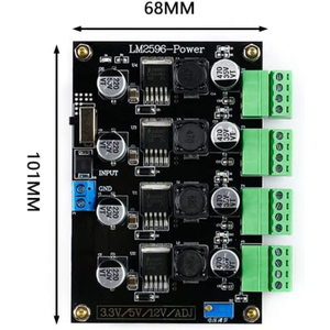 LM2596 DC-DC บั๊กคอนเวอร์เตอร์โมดูลจ่ายไฟ, ช่องสัญญาณหลายช่องสัญญาณแบบสเต็ปดาวน์ 3.3V/5V/12V/ADJ ปรับแรงดันไฟฟ้าได้ - Product Image 6