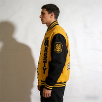 Nouvelle arrivée : Veste universitaire de baseball en cuir respirant pour homme, grande taille, avec broderie de lettres, style streetwear