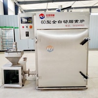 Four à fumer industriel commercial automatique PLC de 320 kg pour tofu séché, viande, poulet, saucisse, poisson
