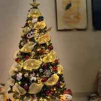 Weihnachts-Deluxe-Set: Verschlüsseltes Weihnachtsbaum-Paket (1,2m/1,5m/2m/3m/4m/6m) für Heimgebrauch und Einkaufszentrum-Dekoration