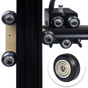 Rulman silindiri v-yuvası alüminyum profil Perlin kayışlı kasnak ile CNC plastik Pom büyük küçük tekerlek - Product Image 3