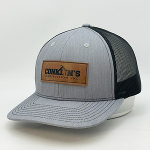 Özel şirket şapka Gorras deri yama işlemeli <span class=keywords><strong>Snapback</strong></span> kap Mens siyah Camo Richardson 112 kamyon şoförü şapkaları - Product Image 5