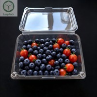 Barquette jetable en PET pour tomates cerises, emballage gaufré recyclable