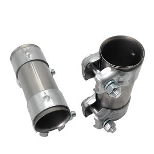 Nouveau menuisier d'adaptateur de Tube à <span class=keywords><strong>Double</strong></span> pince d'identification en acier inoxydable de 1.75 pouces pour <span class=keywords><strong>tuyau</strong></span> d'échappement manchon de longueur de 125mm - Product Image 1