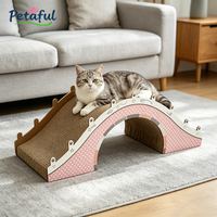 Produit phare : L'arche pour chat Petaful, moderne, en forme de pont, durable, écologique, en carton ondulé recyclé, à 4 niveaux