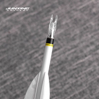 Flèche de chasse Junxing en carbone pur, classe Arch, 52 mm, avec plumes véritables et queue Bate Tail en plumes de dinde, pour arc traditionnel, modèle Beauty