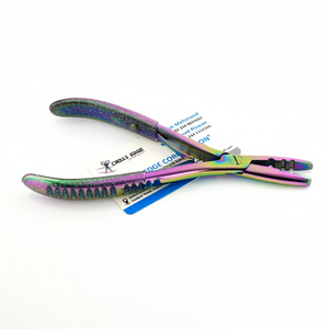 Herramientas profesionales para extensiones de cabello, herramienta de prensado microlink, alicates para extensión de cabello, abridor de cuentas antideslizante de 2 agujeros para cabello de 7 pulgadas - Product Image 1