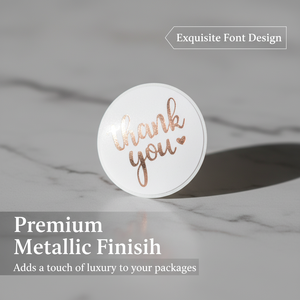 สติกเกอร์วงกลมพิมพ์โลโก้แบรนด์ตามสั่ง สำหรับบรรจุภัณฑ์อาหาร กาวติดกระดาษ PLA กันน้ำ ฉลากปิดผนึกแบบม้วน ฟอยล์สีทอง - Product Image 4