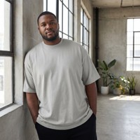 T-shirt Homme Grande Taille Cbydo Personnalisable avec Logo, 230 g/m², 100 % Coton, Manches Courtes, Coupe Ample, Uni