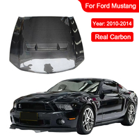Capot avant en fibre de carbone style GTS personnalisé pour Ford Mustang S197 2010 2011 2012 2013 2014, amélioration du capot moteur en carbone