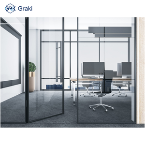 Système de cloisons modernes en aluminium de 83 mm pour bureau/entrepôt/hôpital/école - Isolation acoustique écologique 45 dB et conception durable - Product Image 2