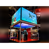 500 x1000 P19 P1.9 P391 4K Indoor noleggio Stage Ledwall Panel 26 P2.6 Tradeshow 90 gradi LED Wall ad angolo retto Cube Led Screen