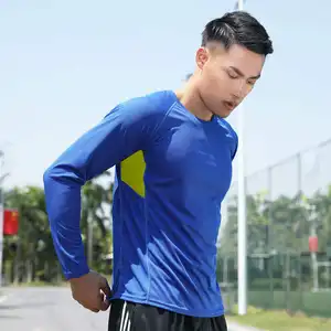 체육복 스포츠 의류 일반 빈 남성 긴 소매 티셔츠 야외 경량 핏 편안한 활동복 폴리에스터 스포츠웨어