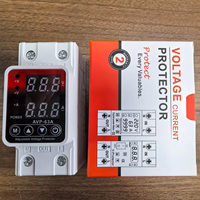 Protecteur de tension numérique réglable AC DC sur et sous courant monophasé 2P 40A 63A 80A 100A 220V 110V double affichage AVP