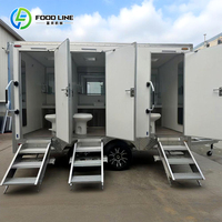 Toilettes mobiles de type conteneur pour camps isolés, toilettes mobiles intégrées avec douche