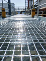 Grille de passerelle circulaire en acier galvanisé dentelé personnalisable pour ponts et plateformes