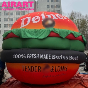 Modèles <span class=keywords><strong>de</strong></span> hamburgers gonflables géants personnalisés pour la publicité ou la décoration, faciles à installer et durables - Product Image 3