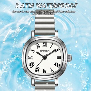 Reloj de Pulsera Sanda 1137 para Mujer, Diseño Vintage Cuadrado, Cuarzo, Esfera con Números Romanos, Minimalista, Resistente al Agua - Product Image 4