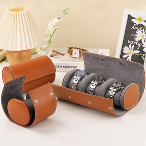 OEM&amp;ODM Top Leather Watch <strong>Roll</strong> Case Display Gift <strong>Box</strong> With 1 2 3 Watch Slots Watch <strong>Box</strong> - Product Image 5