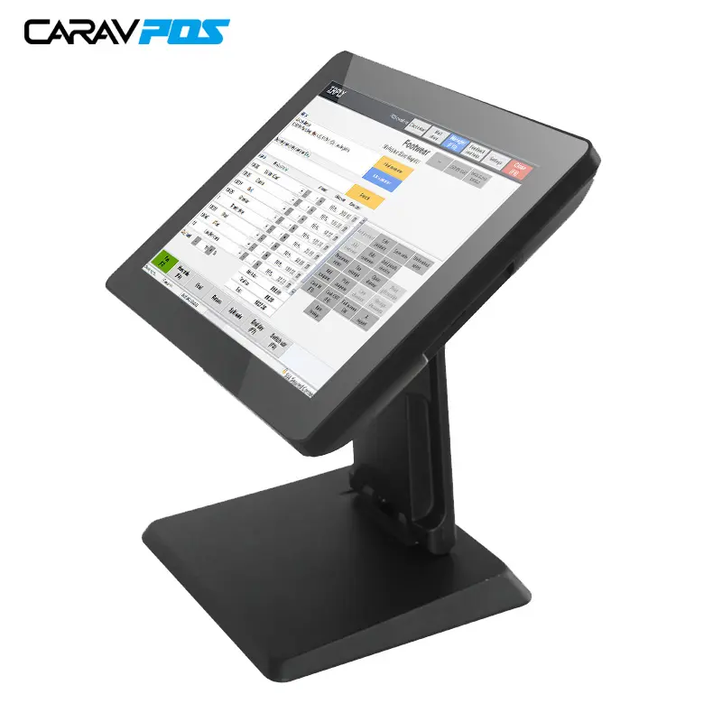 Carav Volledig Aluminium 15 Inch Windows Pos Alles In Één Enkel Scherm Touch Pos Terminal