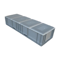 Conteneurs en plastique, caisses de déménagement en maille robuste, paniers de rangement ventilés en plastique étanches pour légumes frais, fruits, poissons, empilables