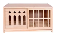 Cage à oiseaux naturelle en bois massif rectangulaire pour animaux de compagnie, chat, chien, famille, cage à pigeons, cage de reproduction, boîte en bois