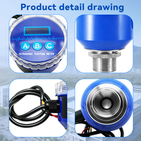 Transmetteur de niveau à ultrasons Welta, petite zone aveugle (3 cm) pour réservoirs d'eau, DC 24V, matériau ABS, sortie 4-20mA/RS485, précision 0,3%