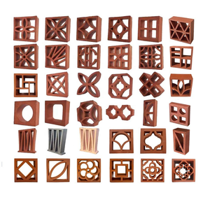 <span class=keywords><strong>Brique</strong></span> en terre cuite mate carrée de couleur <span class=keywords><strong>rouge</strong></span> <span class=keywords><strong>pour</strong></span> cloisons - Bloc de terre cuite massif au design carré - Product Image 6