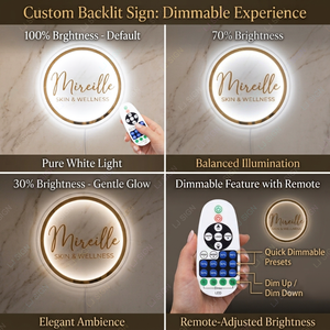 Letrero Comercial Acrílico Retroiluminado Elegante y Personalizado para Joyerías, Logotipo Luminoso Premium para Negocios de Cosméticos y Salones de Uñas - Product Image 5