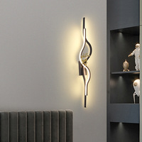 Applique Murale LED Moderne Minimaliste Nordique, Corps en Aluminium de Luxe, Éclairage de Grille pour Canapé, Décoration Murale d'Arrière-plan pour Chambre et Salon