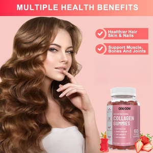 Precio de fábrica Colágeno <span class=keywords><strong>Gummy</strong></span> Fresa Sabor Colágeno Gummies Con Biotina Vitamina C Para Cabello Piel Uñas - Product Image 6