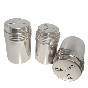 Ensemble sel et poivre en acier inoxydable de haute qualité, classique, écologique, finition brillante - Product Image 1