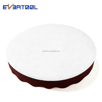 EVERTOOL LC Pad de polissage en mousse pour voiture 190mm, éponge de polissage à fixation auto-agrippante, Pad gaufré bordeaux