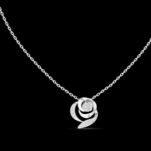 Collier pendentif en or rose plaqué avec diamants étincelants, bijoux de luxe pour fiançailles, mariage, anniversaire, fête - Product Image 3