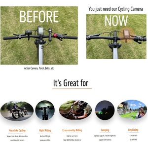 Mới không dây hành động máy ảnh động cơ chu kỳ Mũ bảo hiểm ánh sáng sừng 3 trong 1 đi xe đạp máy ảnh 1080P không thấm nước ngoài trời thể thao hành động máy ảnh - Product Image 3