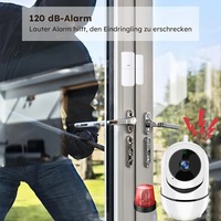 AGSHOME 智能家居安全系统 1080P 全高清 WiFi 2.4G Tuya App PIR 运动摄像头 门磁传感器 SOS 吠叫警报器 3 件套