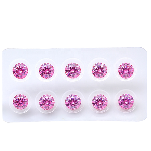 Yishengジュエリー卸売8mmラウンドカットルースピンク<span class=keywords><strong>Moissanite</strong></span> (D E F VVS1) ジュエリー作り用GRA証明書付き - Product Image 2