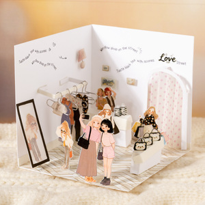 1 rollo de cinta decorativa DIY con forma de personajes de la serie Girls' Series con aroma a naranja para Bullet Journals - Product Image 3