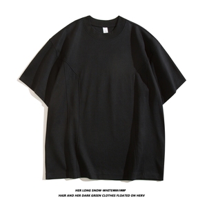 T-shirt à col rond surdimensionné en coton 100% 240 g/m², imprimé numérique, manches courtes, tee-shirt graphique décontracté pour homme - Product Image 4