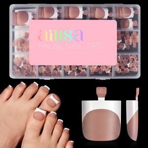 <span class=keywords><strong>Uñas</strong></span> Postizas Blancas con Punta Francesa - <span class=keywords><strong>Uñas</strong></span> Postizas Brillantes con Aspecto Natural, <span class=keywords><strong>Uñas</strong></span> Adhesivas de Calidad Profesional para Mujer - Product Image 1