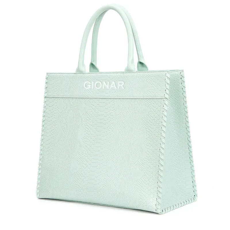 Sac à main fourre-tout en cuir vert menthe sac pour femmes sac à main de créateur personnalisé pour femmes sac à main de luxe pour femmes avec logo en usine