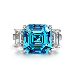 Anillo de Plata de Ley S925 con Rodio y Circonita, para Compromiso, Boda, Fiesta, Moda, Clásico, Lujoso, de Alta Gama, para Mujer, Venta al por Mayor - Product Image 3